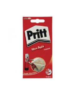 GLUE DOTS 64 DOUBLE SIDED & PERMANENT PRITT STICK (Pack Size: 12)