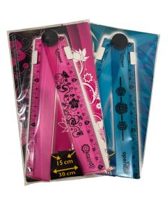 RULER MAPED OPEN UP 30cm FOLDING RULER (Pack Size: 18)