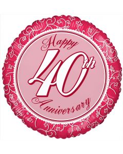 BALLOONS FOIL 18" Birthday - Happy 40TH Birthday (Pack Size: 1)
