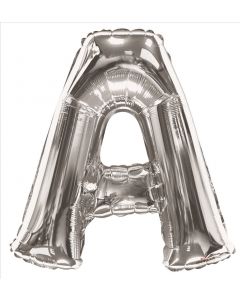 BALLOONS LETTERS 34"   - A - Silver (Pack Size: 1)