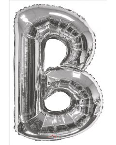 BALLOONS LETTERS 34"  Letter Balloon - B - Silver (Pack Size: 1)