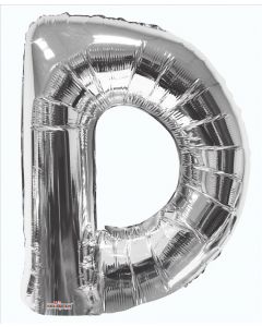 BALLOONS LETTERS 34"   - D - Silver (Pack Size: 1)