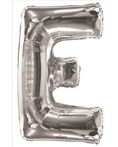 BALLOONS LETTERS 34"   - E - Silver (Pack Size: 1)