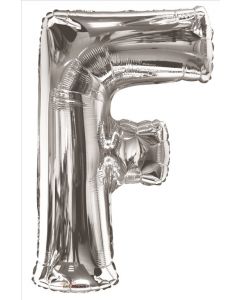 BALLOONS LETTERS 34"   - F - Silver (Pack Size: 1)