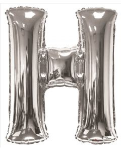 BALLOONS LETTERS 34"   - H - Silver (Pack Size: 1)