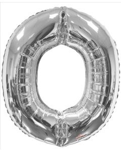 BALLOONS LETTERS 34"  Letter Balloon - O - Silver (Pack Size: 1)