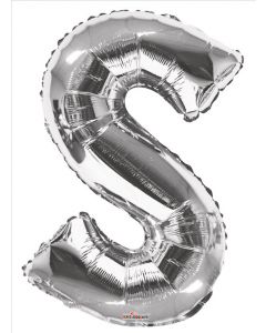 BALLOONS LETTERS 34"  Letter Balloon - S - Silver (Pack Size: 1)