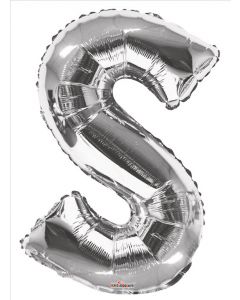 BALLOONS LETTERS 34"   - S - Silver (Pack Size: 1)