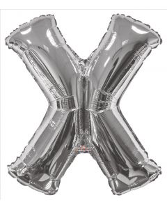 BALLOONS LETTERS 34"   - X - Silver (Pack Size: 1)