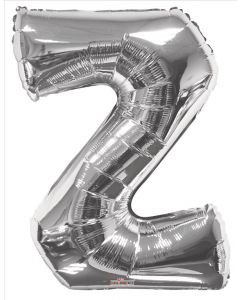 BALLOONS LETTERS 34"   - Z - Silver (Pack Size: 1)
