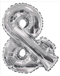 BALLOONS LETTERS 34"  Symbol Balloon - & - Silver (Pack Size: 1)