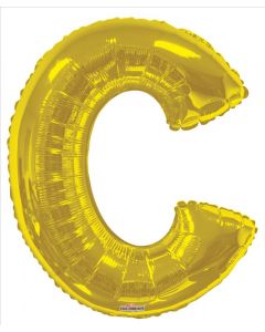 BALLOONS LETTERS 34"  Letter Balloon - C - Gold (Pack Size: 1)