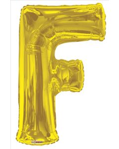BALLOONS LETTERS 34"  Letter Balloon - F - Gold (Pack Size: 1)