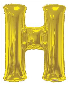 BALLOONS LETTERS 34"   - H - Gold (Pack Size: 1)