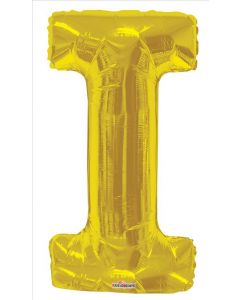 BALLOONS LETTERS 34"  Letter Balloon - I - Gold (Pack Size: 1)