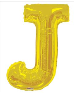 BALLOONS LETTERS 34"  Letter Balloon - J - Gold (Pack Size: 1)