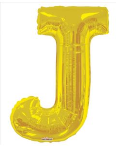 BALLOONS LETTERS 34"   - J - Gold (Pack Size: 1)