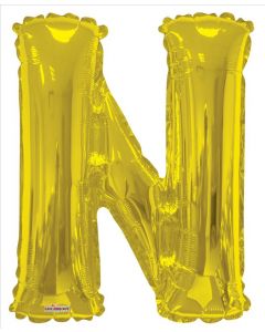 BALLOONS LETTERS 34"   - N - Gold (Pack Size: 1)