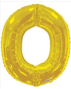 BALLOONS LETTERS 34"  Letter Balloon - O - Gold (Pack Size: 1)