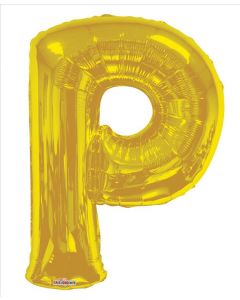 BALLOONS LETTERS 34"   - P - Gold (Pack Size: 1)