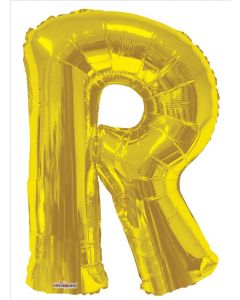 BALLOONS LETTERS 34"  Letter Balloon - R - Gold (Pack Size: 1)