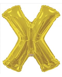 BALLOONS LETTERS 34"  Letter Balloon - X - Gold (Pack Size: 1)