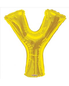 BALLOONS LETTERS 34"   - Y - Gold (Pack Size: 1)