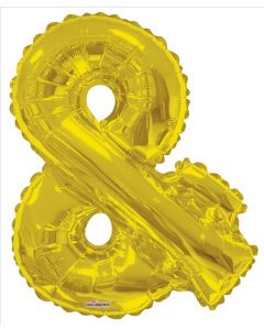 BALLOONS LETTERS 34"  Symbol Balloon - & - Gold (Pack Size: 1)