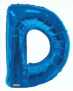 BALLOONS LETTERS 34"  Letter Balloon - D - Blue (Pack Size: 1)