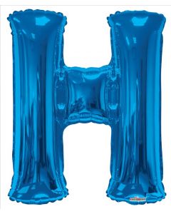 BALLOONS LETTERS 34"   -  H - Blue (Pack Size: 1)