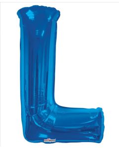 BALLOONS LETTERS 34"   -  L - Blue (Pack Size: 1)