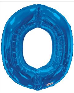BALLOONS LETTERS 34"   -  O - Blue (Pack Size: 1)