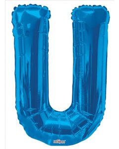 BALLOONS LETTERS 34"   -  U - Blue (Pack Size: 1)