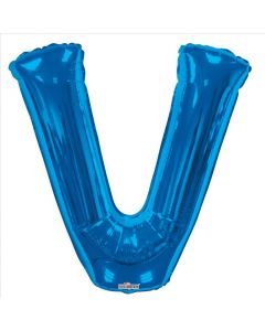 BALLOONS LETTERS 34"   -  V - Blue (Pack Size: 1)