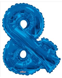 BALLOONS LETTERS 34"   -  & - Blue (Pack Size: 1)