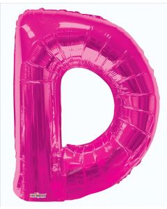 BALLOONS LETTERS 34"   -  D - Pink (Pack Size: 1)