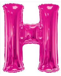BALLOONS LETTERS 34"   -  H - Pink (Pack Size: 1)