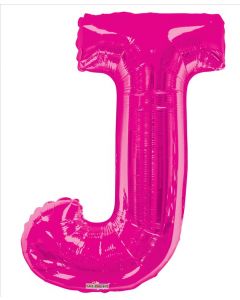 BALLOONS LETTERS 34"   -  J - Pink (Pack Size: 1)