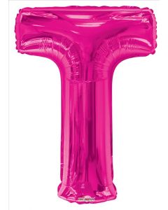 BALLOONS LETTERS 34"   - T - Pink (Pack Size: 1)