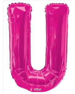 BALLOONS LETTERS 34"  Letter Balloon - U - Pink (Pack Size: 1)