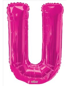 BALLOONS LETTERS 34"   - U - Pink (Pack Size: 1)