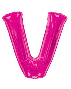 BALLOONS LETTERS 34"  Letter Balloon - V - Pink (Pack Size: 1)
