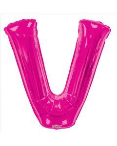 BALLOONS LETTERS 34"   - V - Pink (Pack Size: 1)