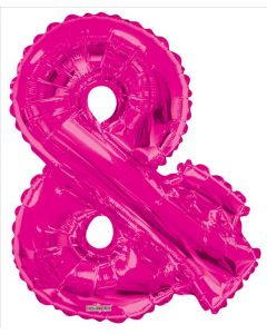 BALLOONS LETTERS 34"  Letter Balloon - Ampersand - Pink (Pack Size: 1)