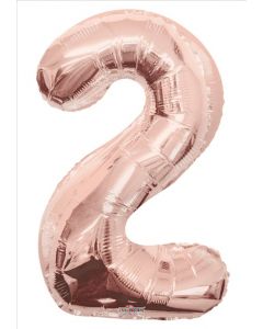 BALLOONS NUMBERS 34"   - 2 - Rose Gold (Pack Size: 1)