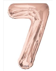 BALLOONS NUMBERS 34"   - 7 - Rose Gold (Pack Size: 1)