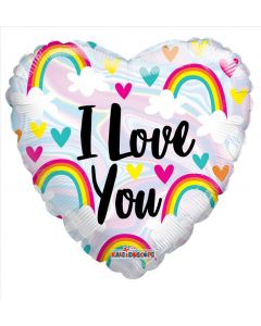 BALLOONS FOIL Balloon I Love you Rainbows Balloon (18 inch) (Pack Size: 1)