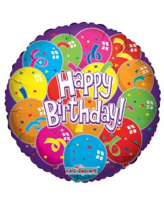 BALLOONS FOIL 18" Birthday - Birthday Lots of Balloons (Pack Size: 1)