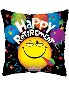 BALLOONS FOIL 18" Happy Retirement Smiley (Pack Size: 1)