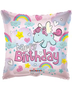BALLOONS FOIL 18" Birthday - Birthday Pony (Pack Size: 1)